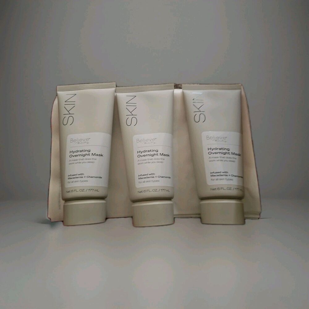 Skin -PACK OF 3-BELIEVE BEAUTY- Skin Hydrating Overnight Mask 6oz NEW